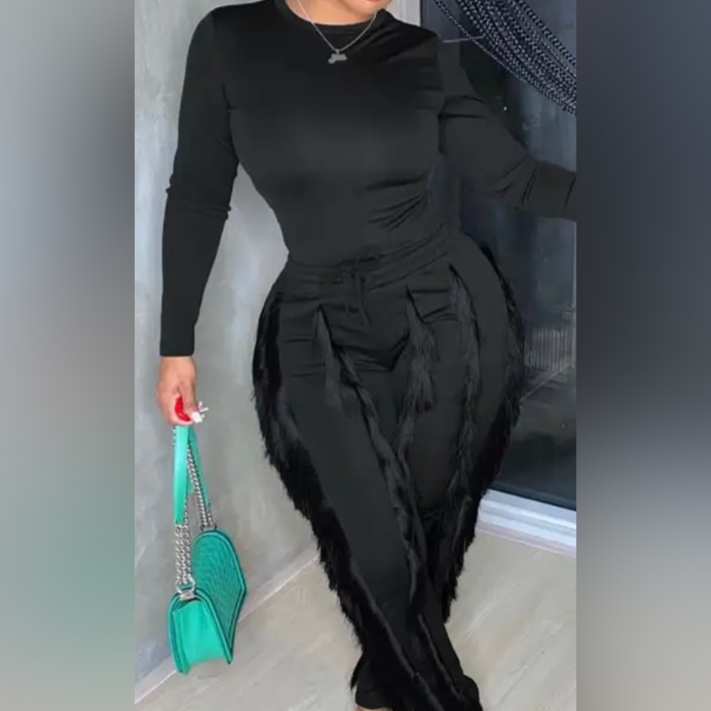 New two-piece tassel legging bodysuit